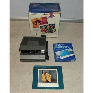 Polaroid Spectra AF Instant Camera Film Directions Original Box Tested Turns On